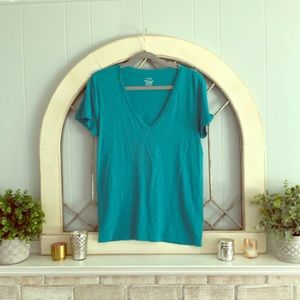 J Crew Cotton V-neck Tee